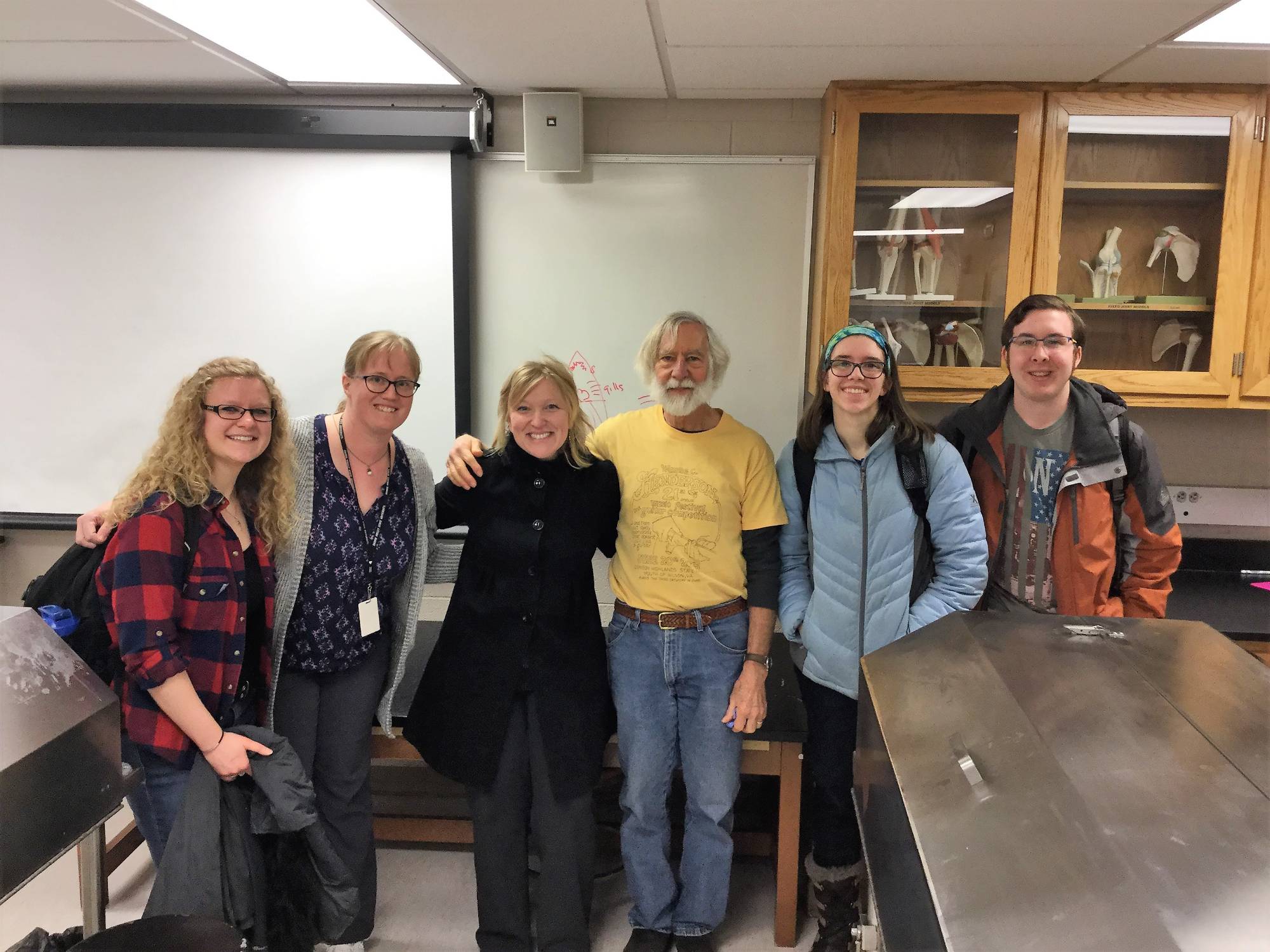 GVSU oboists in the GVSU Cadaver Lab